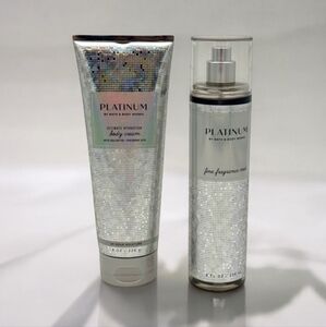 Bath & Body Works Platinum Silver Body Care Duo